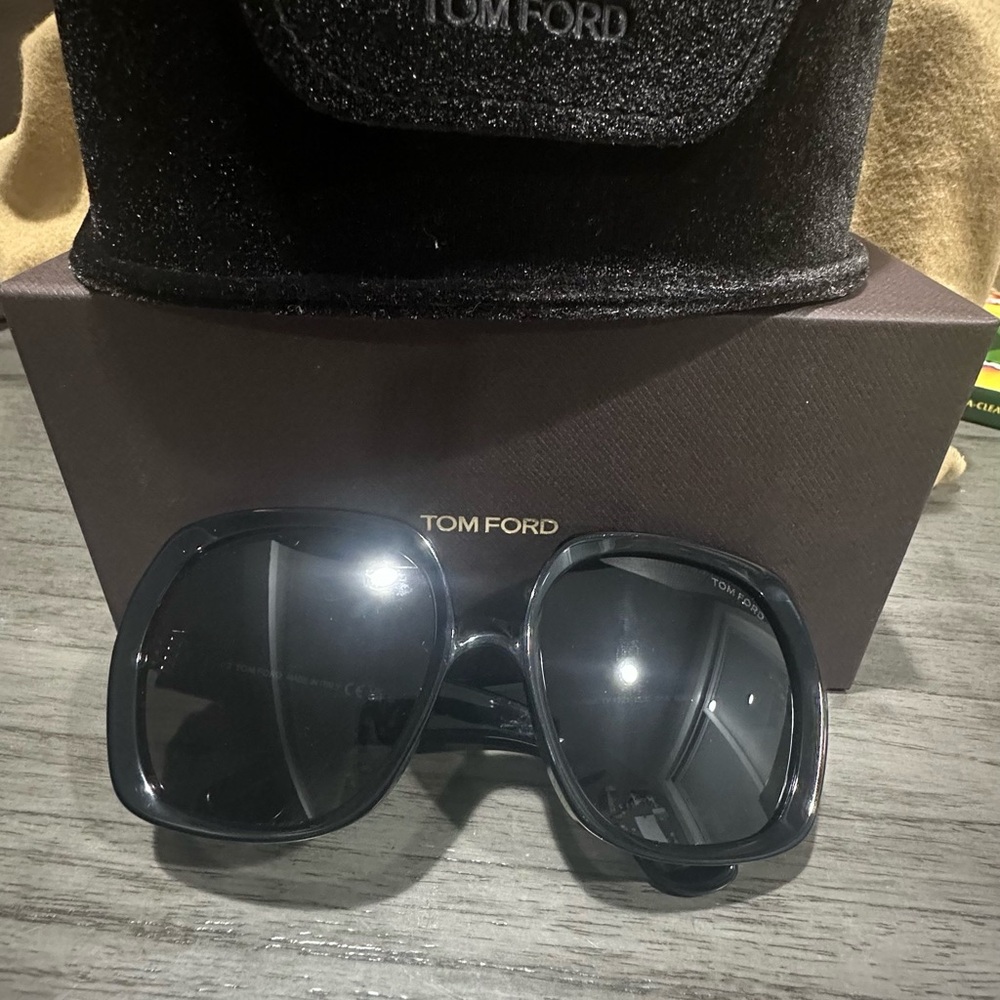 Tom Ford Glossy Black Square Sunglasses
